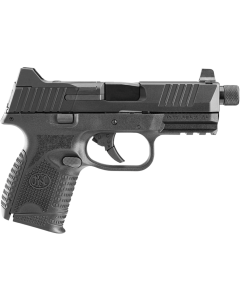 FN 66100783 509CT Compact 9mm Luger 10+1, 4.32" Black Steel Threaded Barrel, Black PVD Optic Cut/Serrated Stainless Steel Slide, Black Polymer Frame w/Picatinny Rail, Ambidextrous