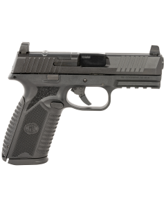 FN 66101381 510 MRD Full Size 10mm Auto 10+1, 4.10" Black Target Crown Steel Barrel, Black PVD Optic Cut/Serrated Steel Slide & Polymer Frame w/Picatinny Rail, Ambidextrous